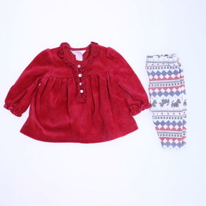 Chaps Girls Red | White Apparel Sets size: 3 Months